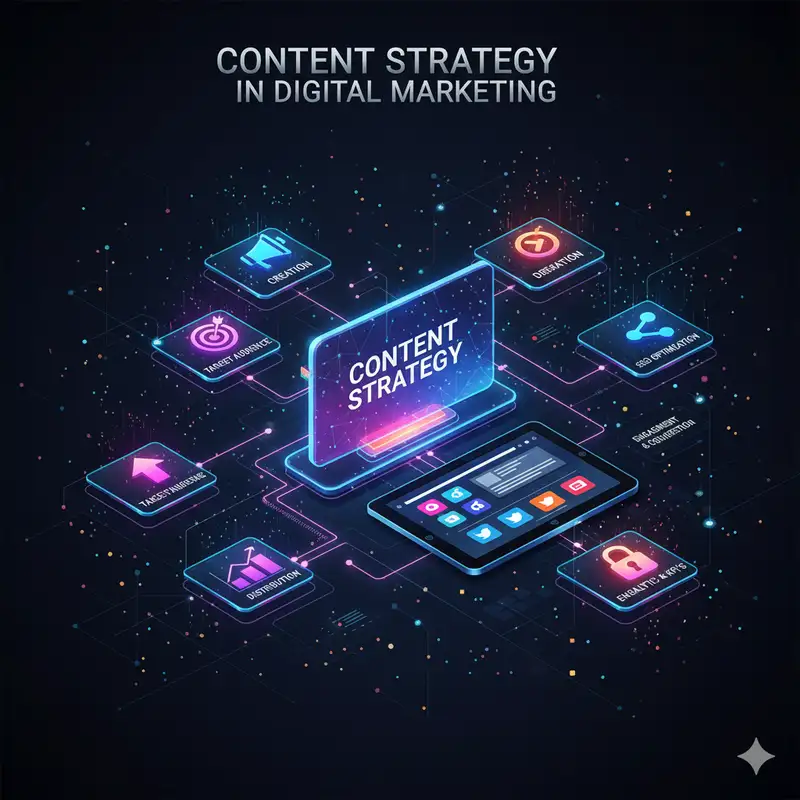 استراتژی محتوا: راهنمای جامع برای بازاریابی دیجیتال موفق (2026)